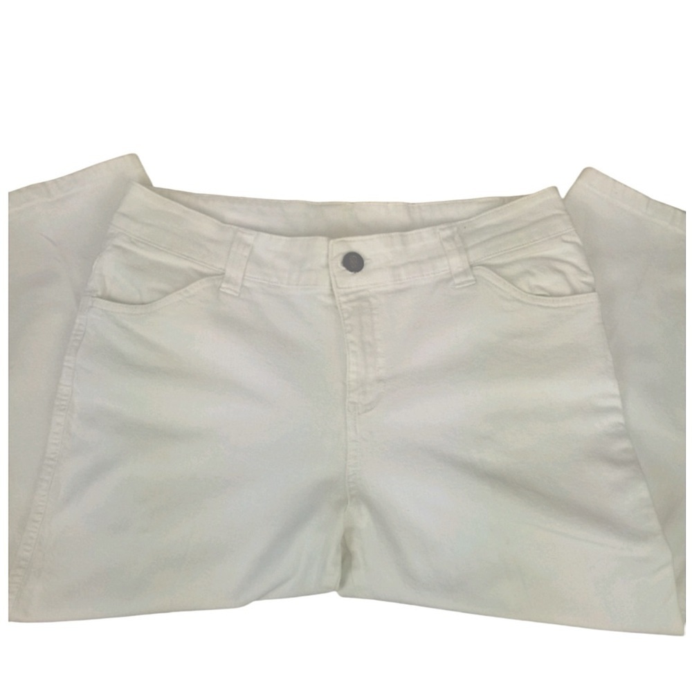 Bill Blass cropped white jeans